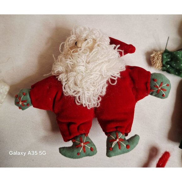 Vintage Handmade Christmas Ornaments Set Of 15 - Crochet Felt & Straw Decoration - Picture 11 of 11